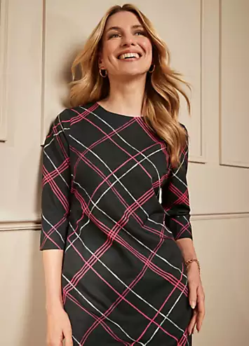 Kaleidoscope Check Print Tunic Dress | Grattan