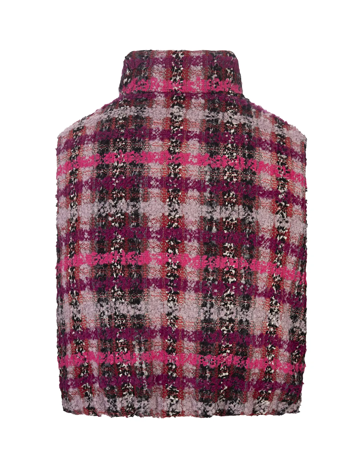 KHRISJOY Fuchsia Tweed Joy Cropped Vest