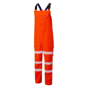 Leo Workwear BB01 Northam EcoViz Hi-Vis Orange Bib and Brace