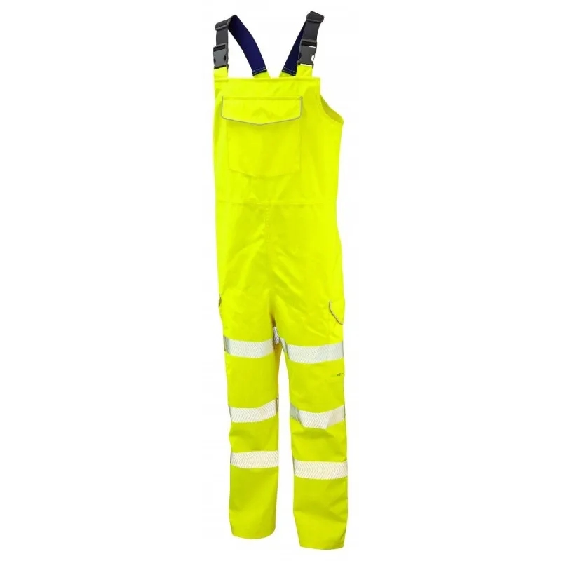 Leo Workwear BB01 Northam EcoViz Hi-Vis Yellow Bib and Brace