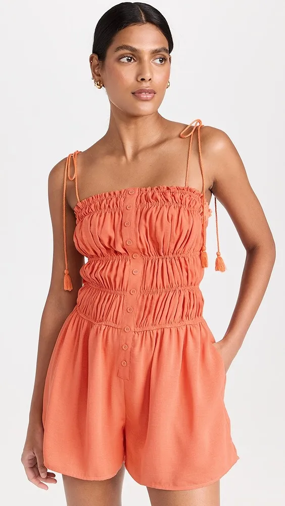 Lost + Wander   Hibiscus Glow Romper 