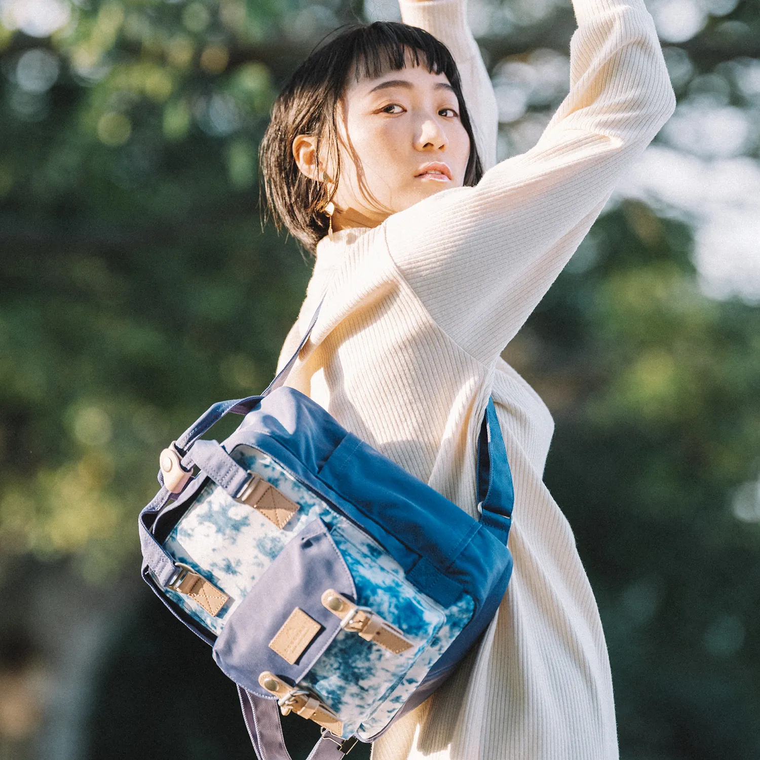 Macaroon Mini Tie-dye Series Steel Blue Backpack