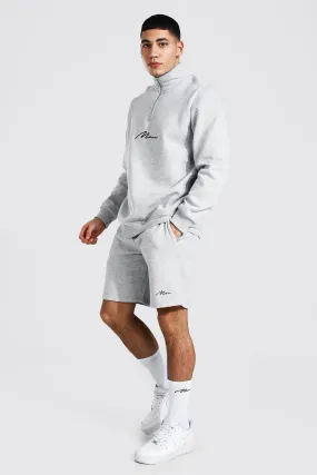 Man Signature Half Zip Short Tracksuit