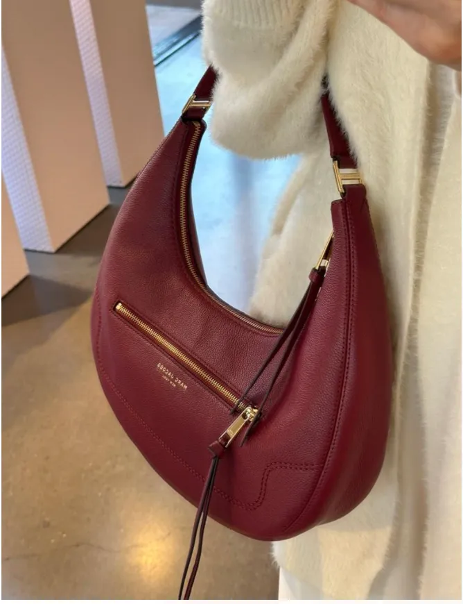 Marc Jacobs Large Leather Crescent Shoulder Bag