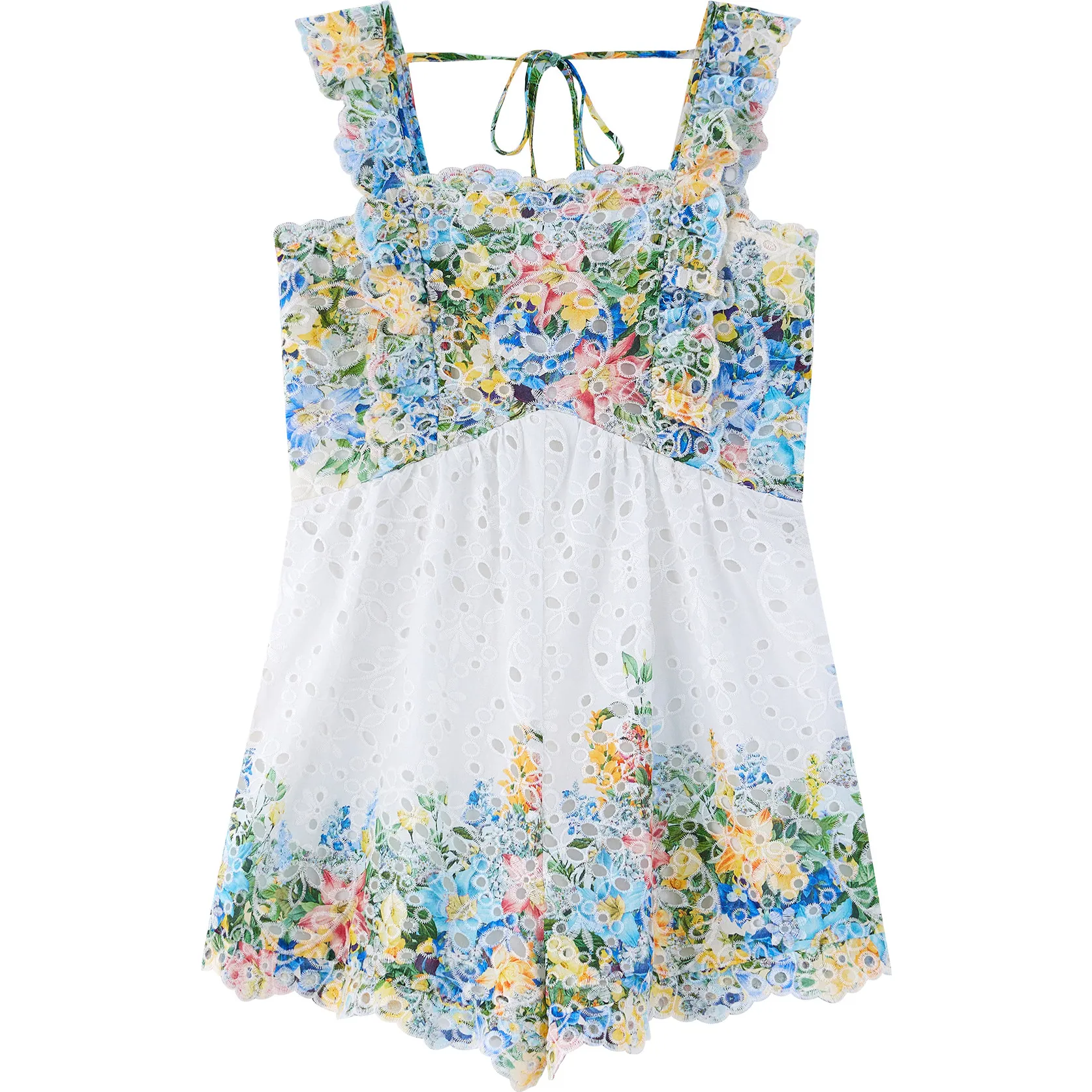 Marlo Kids Serenity Embroidered Romper Romper