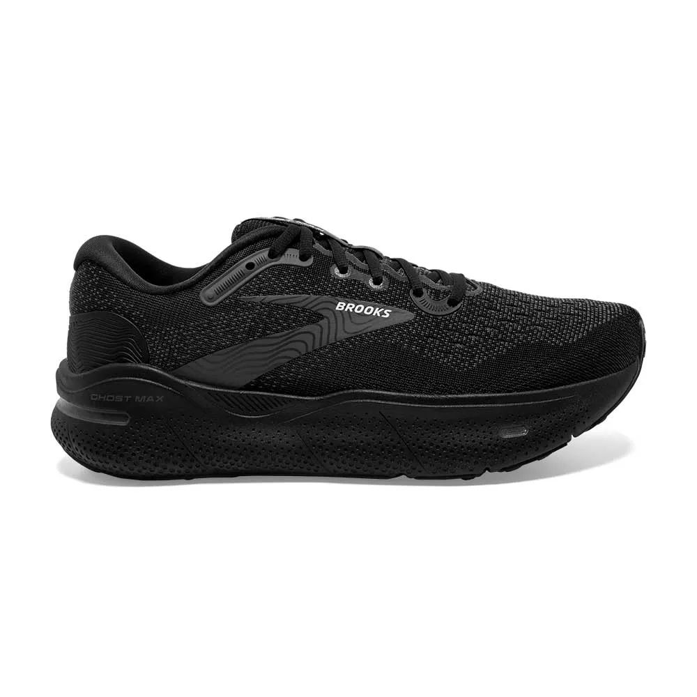 Men's Ghost Max Running Shoe - Black/Black/Ebony - Wide (2E)