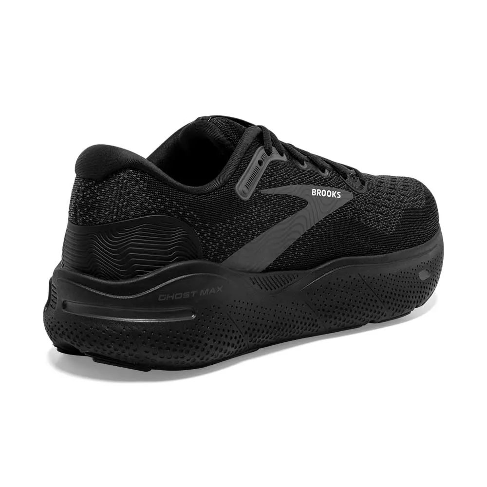 Men's Ghost Max Running Shoe - Black/Black/Ebony - Wide (2E)