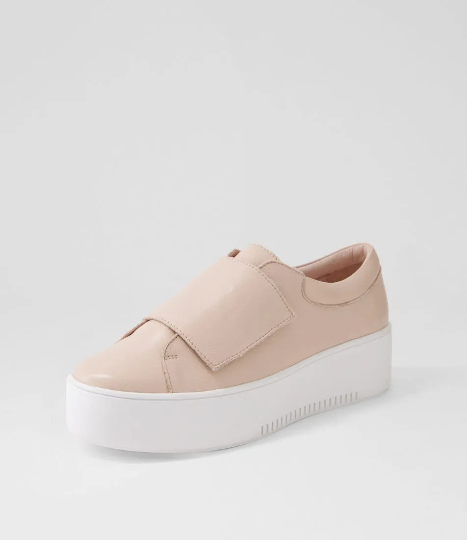 MIDAS Whispa Rose White Leather Sneakers