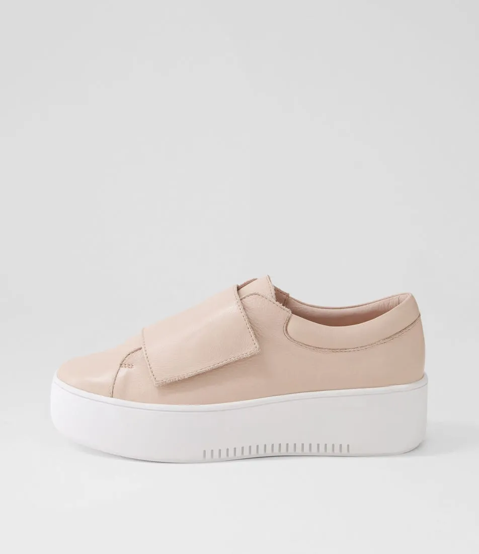 MIDAS Whispa Rose White Leather Sneakers