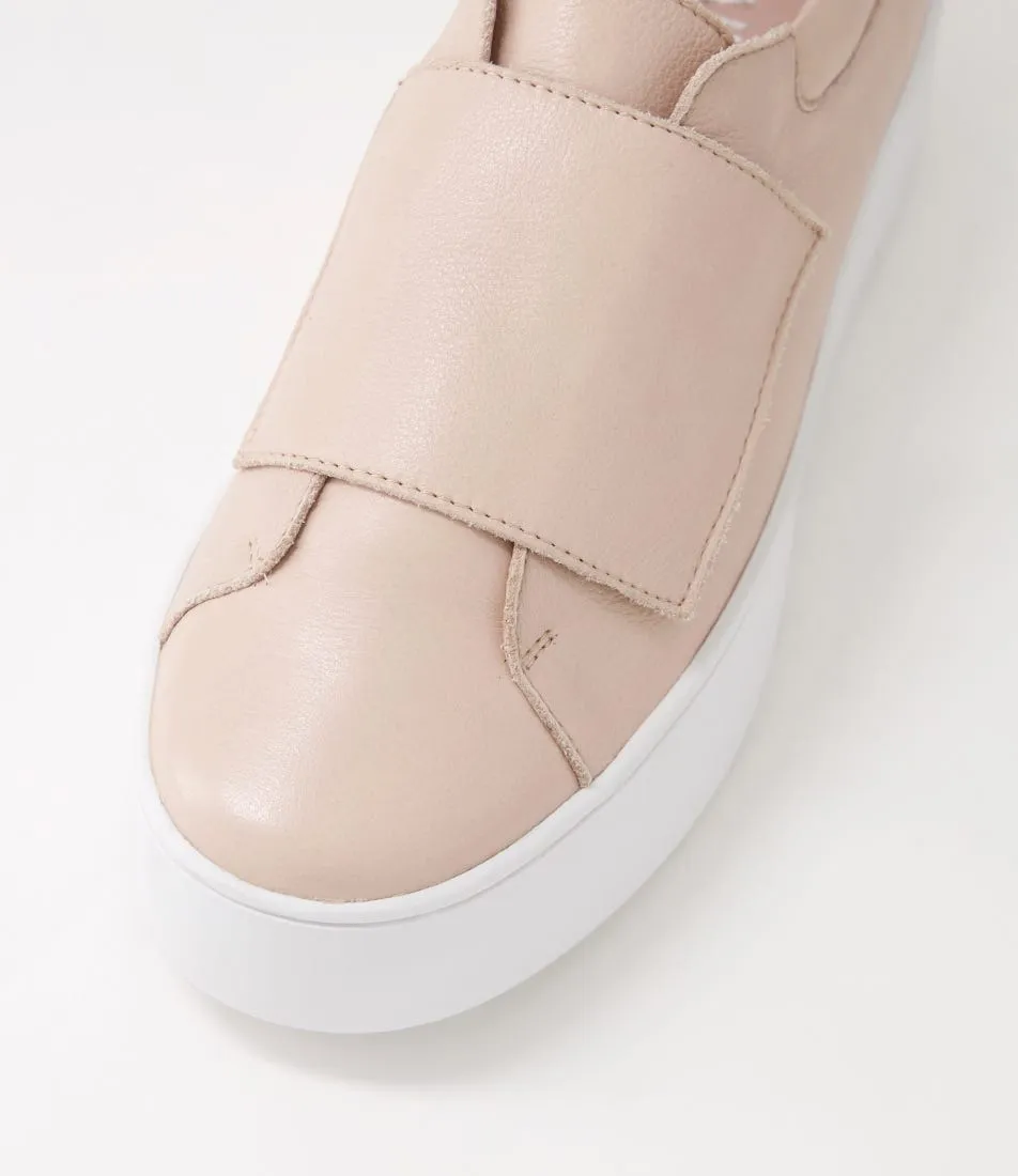 MIDAS Whispa Rose White Leather Sneakers