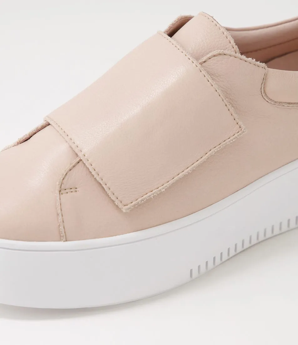 MIDAS Whispa Rose White Leather Sneakers