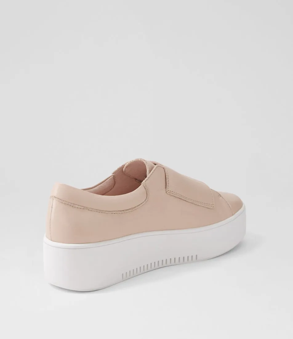 MIDAS Whispa Rose White Leather Sneakers