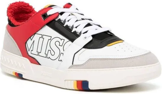 Missoni logo-print leather sneakers Multicolour