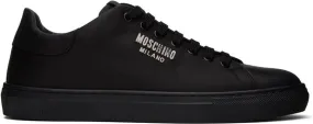 Moschino Black Leather Sneakers