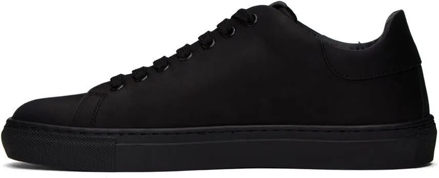 Moschino Black Leather Sneakers