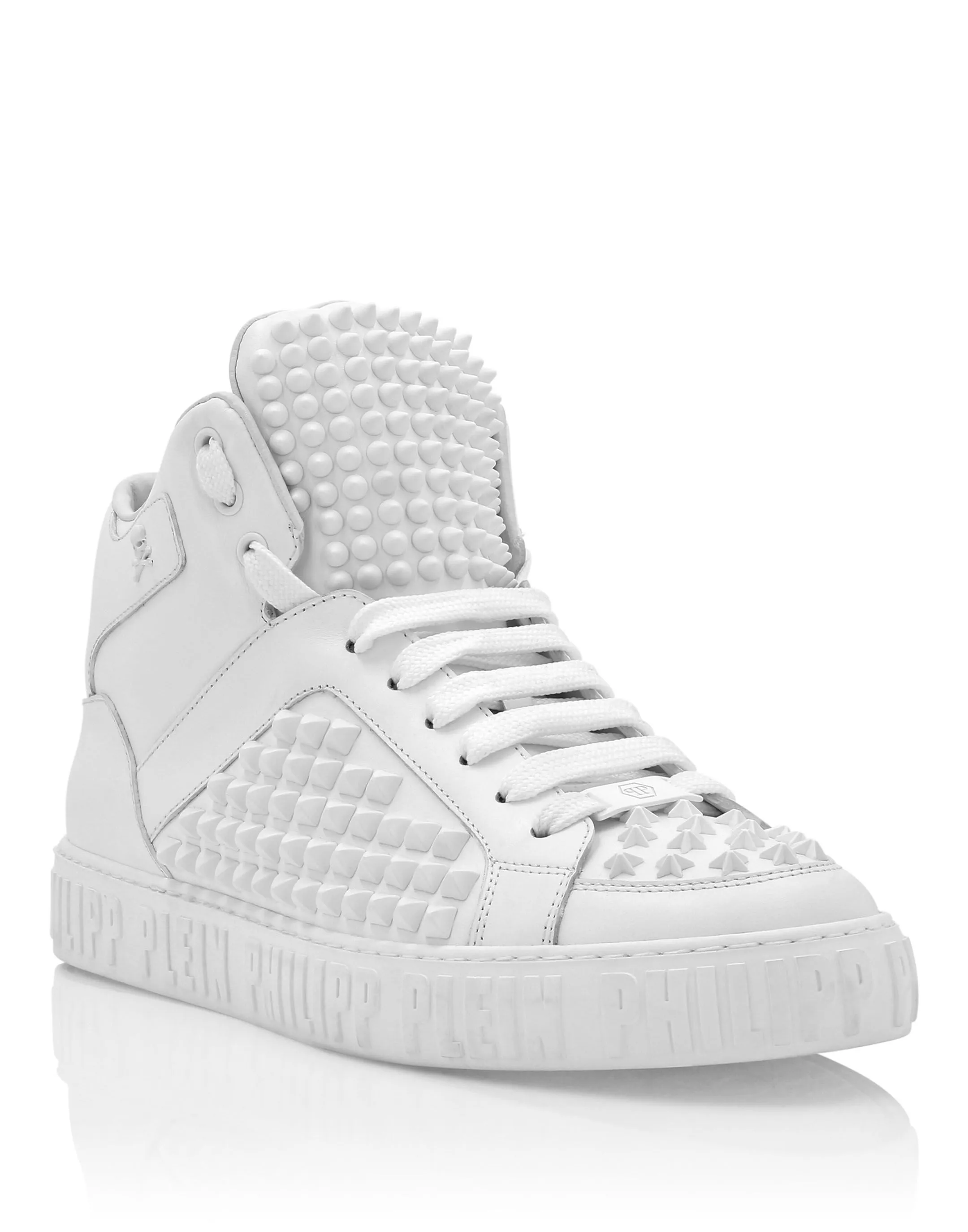 Nappa Leather Mid-Top Sneakers Studs