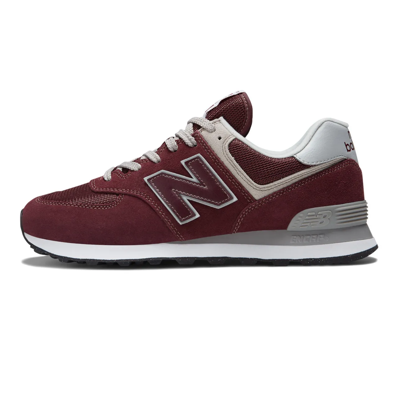 New Balance Men's 574 Core - Burgundy / White