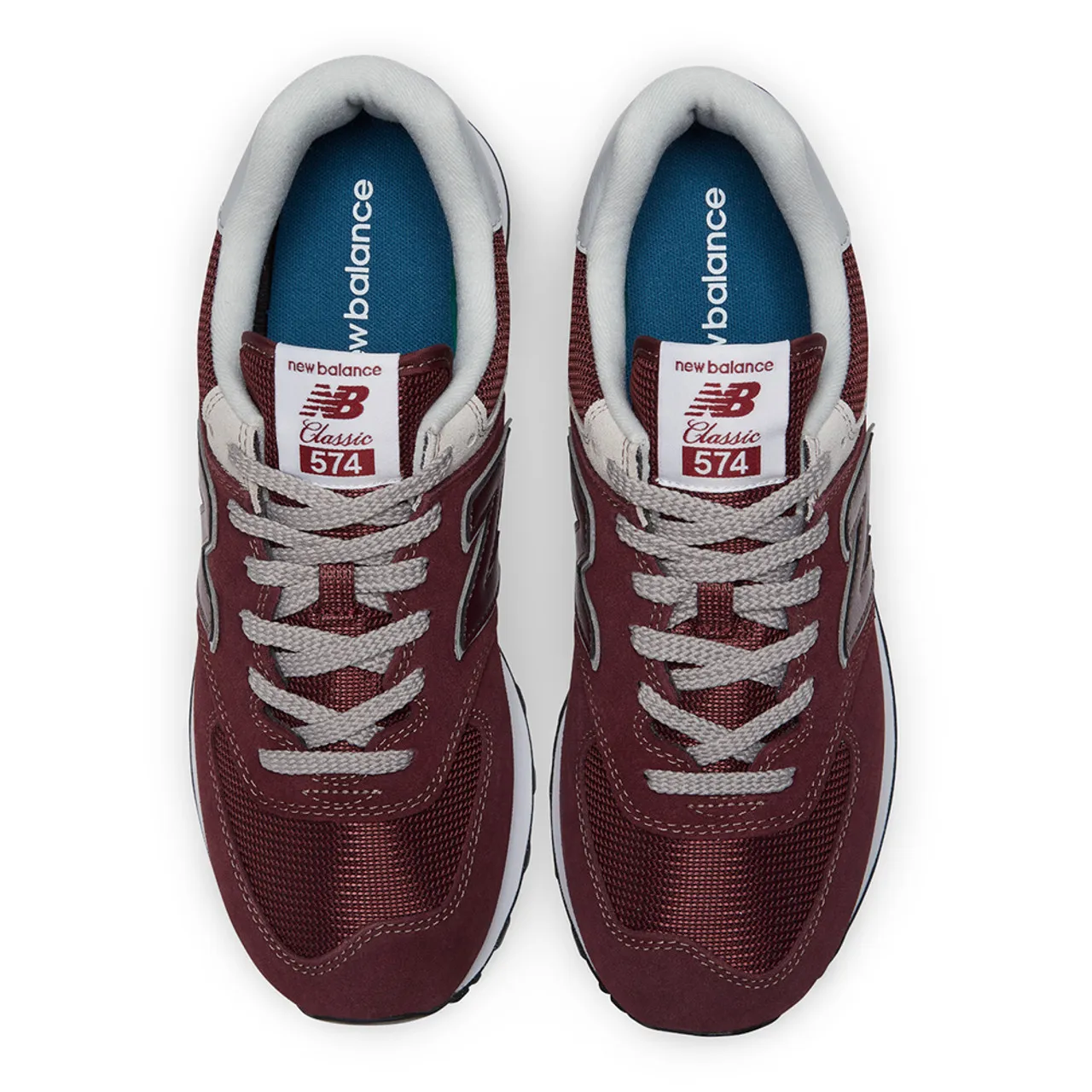 New Balance Men's 574 Core - Burgundy / White