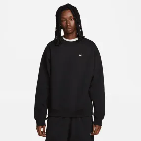 Nike Solo Swoosh Men's Black Fleece Crew