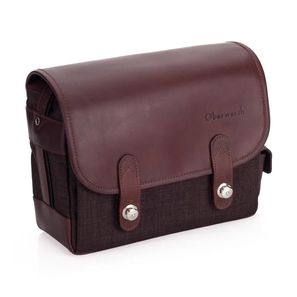 Oberwerth Freiburg Photo Bag, Dark Brown/Dark Brown, Cordura/Leather