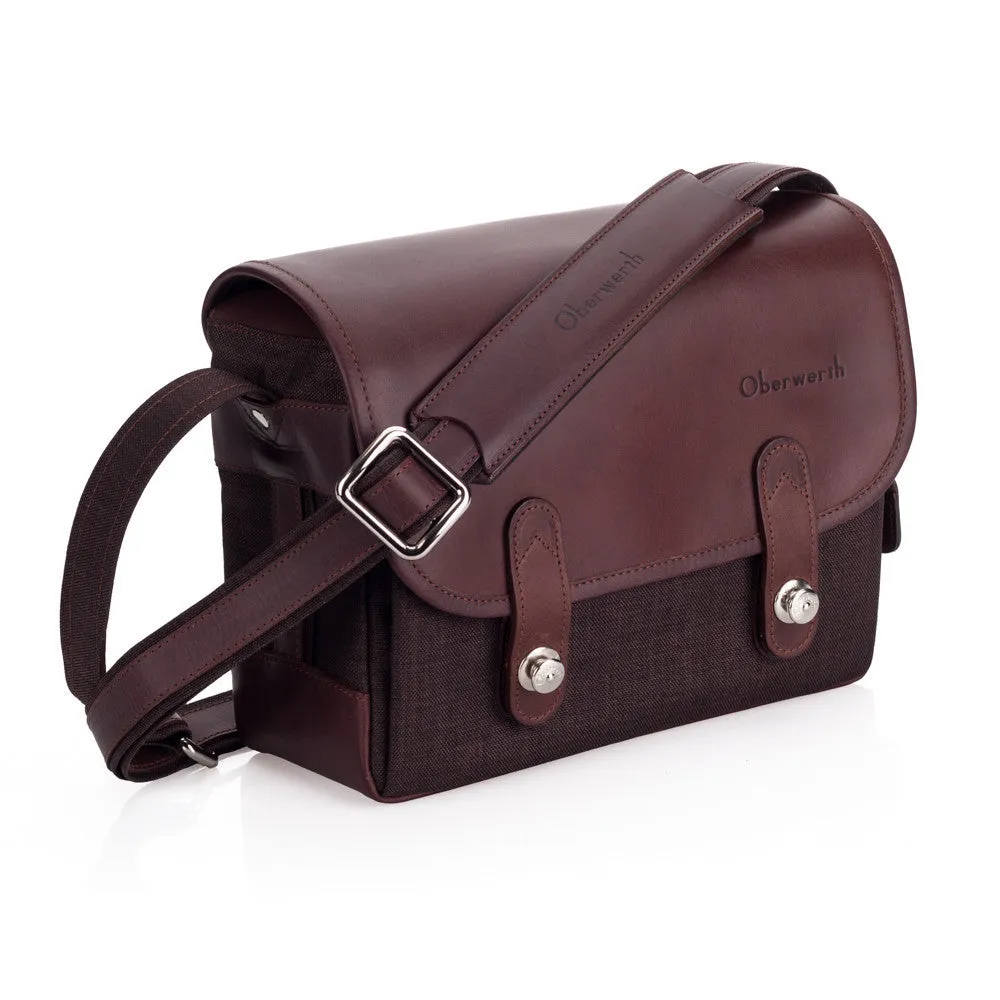 Oberwerth Freiburg Photo Bag, Dark Brown/Dark Brown, Cordura/Leather