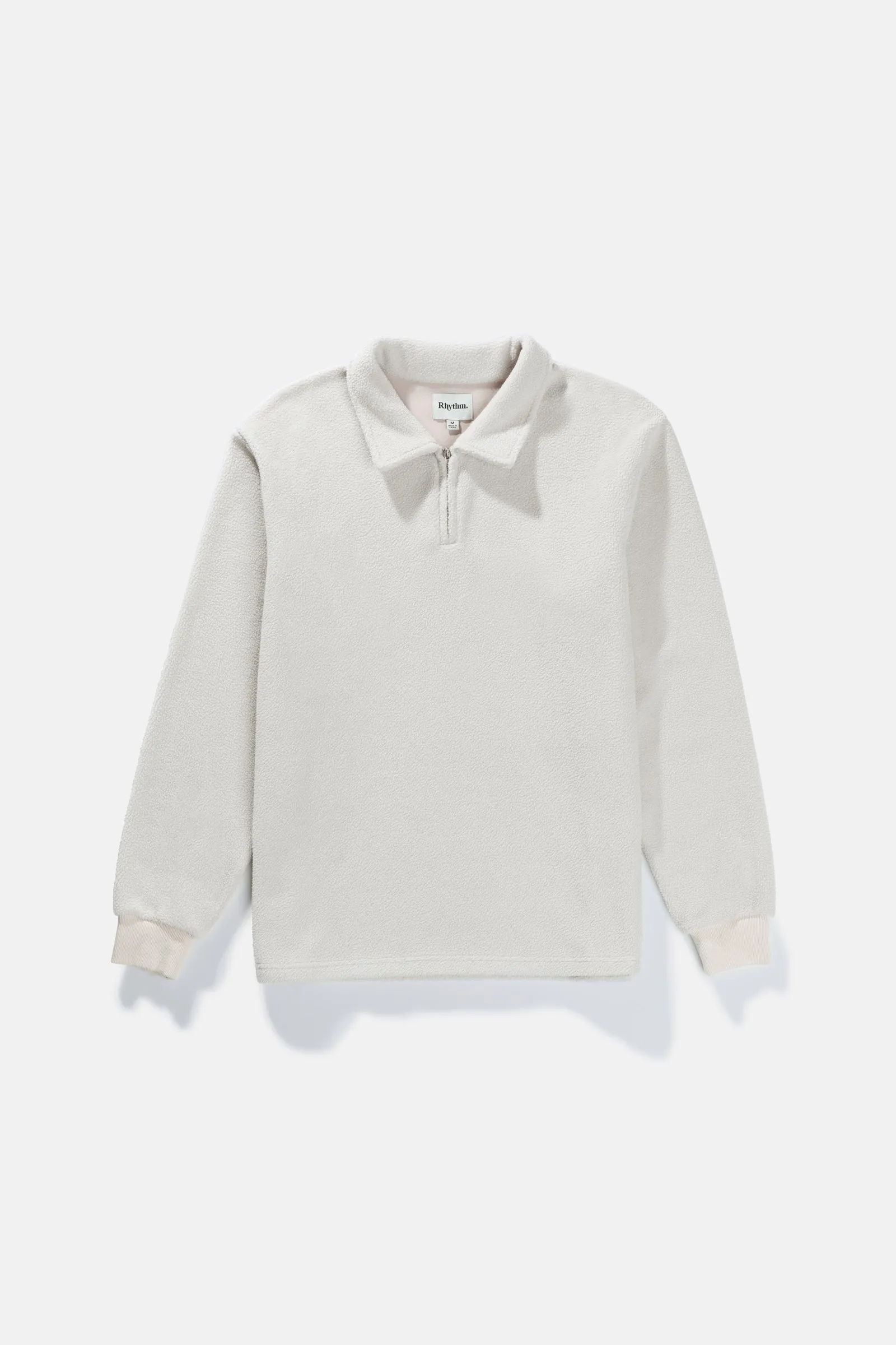 Oskar 1/4 Zip Reverse Fleece Natural