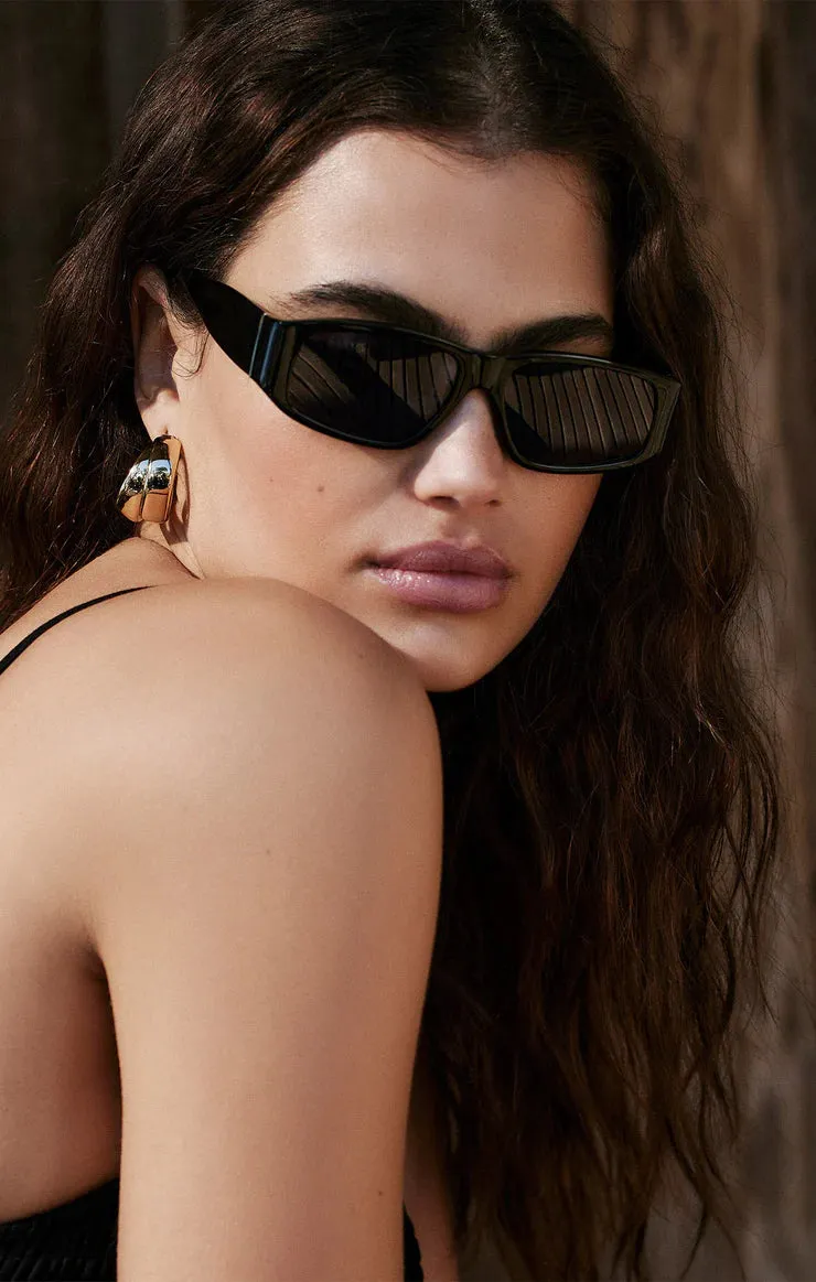 Outsider Sunglasses in Polished Black