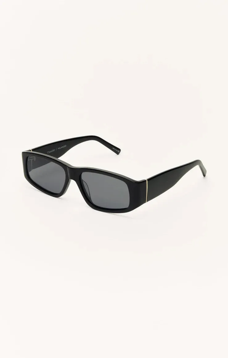 Outsider Sunglasses in Polished Black