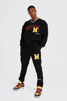 Oversized Official Varsity Sweatshirt Tracksuit