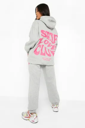 Petite Self Love Club Printed Tracksuit