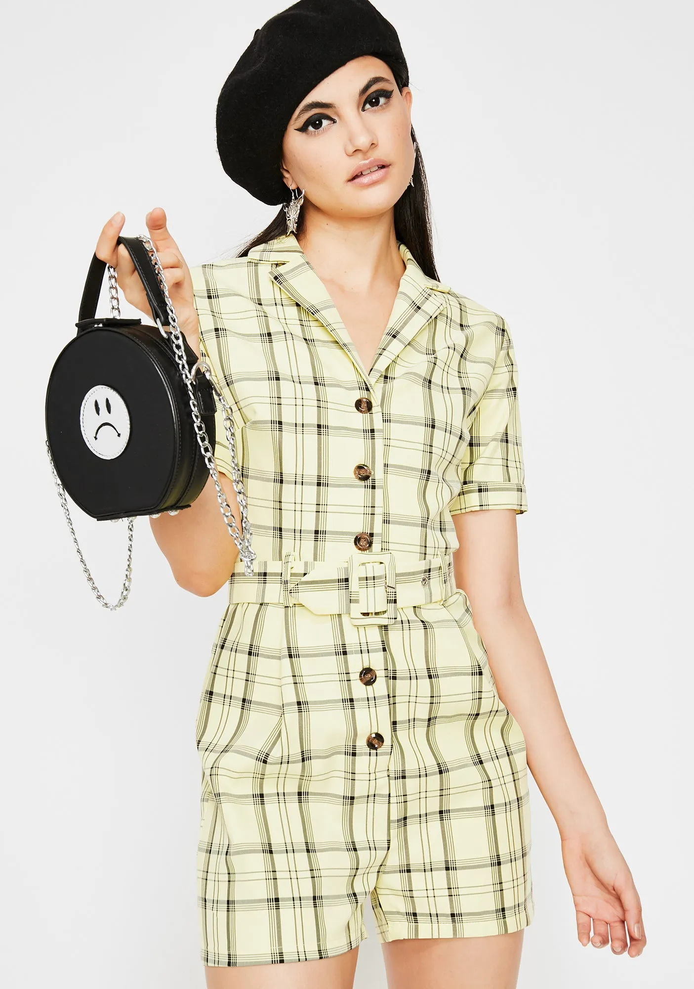 Posh Livin' Plaid Romper-