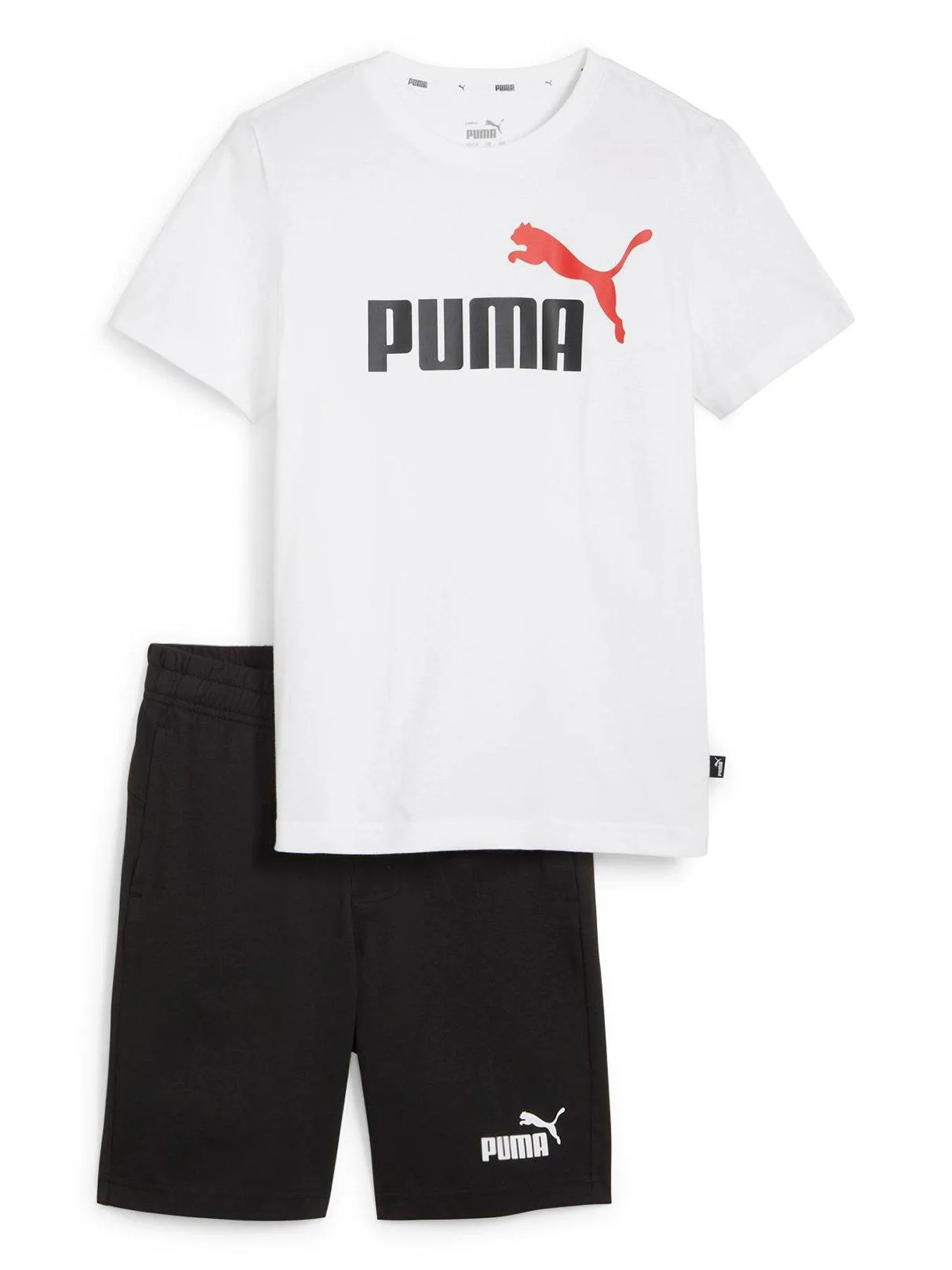 Puma Boys Short Jersey Set - White