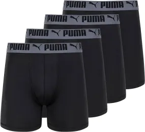 PUMA Men's 4 Pack Active Stretch Boxer Briefs