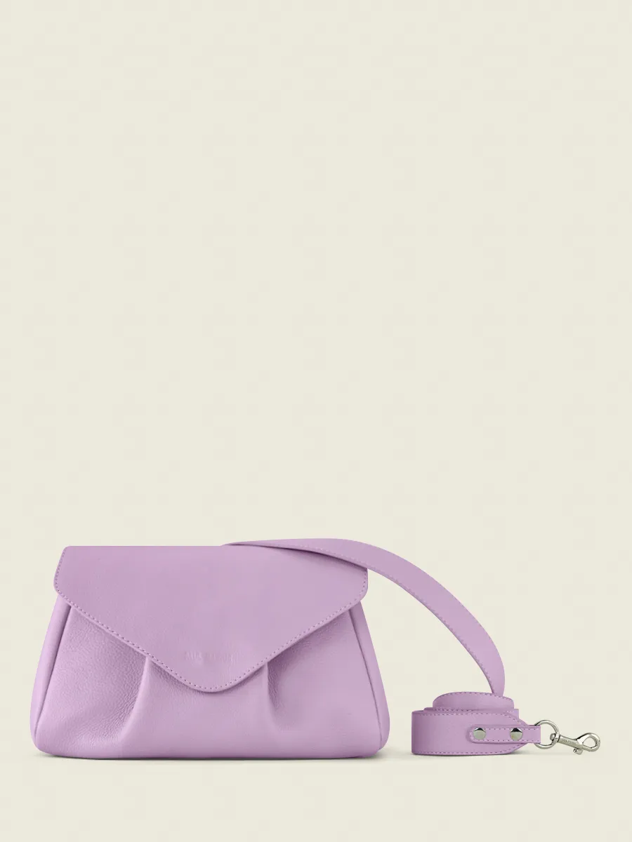 Purple Leather Cross-Body Bag for Women - Suzon M Pastel Lilac | PAUL MARIUS