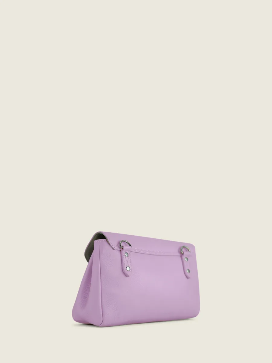 Purple Leather Cross-Body Bag for Women - Suzon M Pastel Lilac | PAUL MARIUS