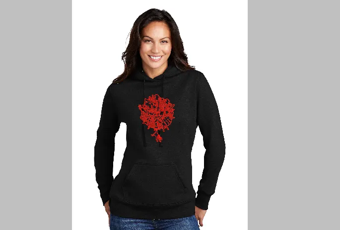 REACH by Larry Lurch Fagan - Custom Embroidered Ladies Hoodie