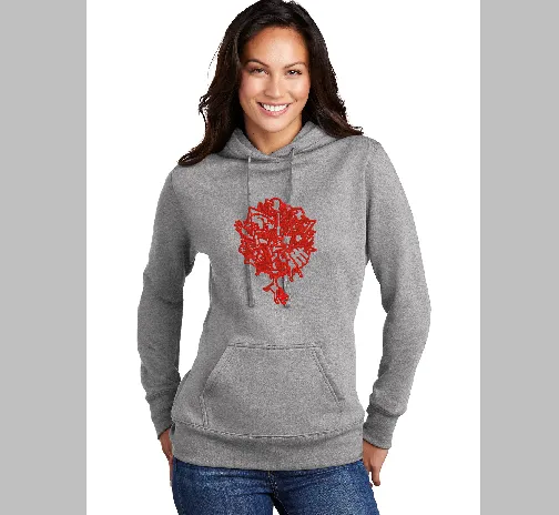 REACH by Larry Lurch Fagan - Custom Embroidered Ladies Hoodie