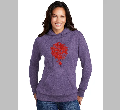 REACH by Larry Lurch Fagan - Custom Embroidered Ladies Hoodie