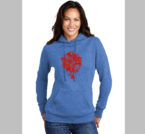 REACH by Larry Lurch Fagan - Custom Embroidered Ladies Hoodie