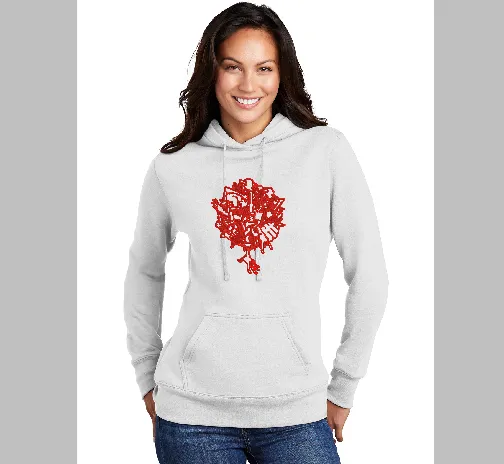 REACH by Larry Lurch Fagan - Custom Embroidered Ladies Hoodie