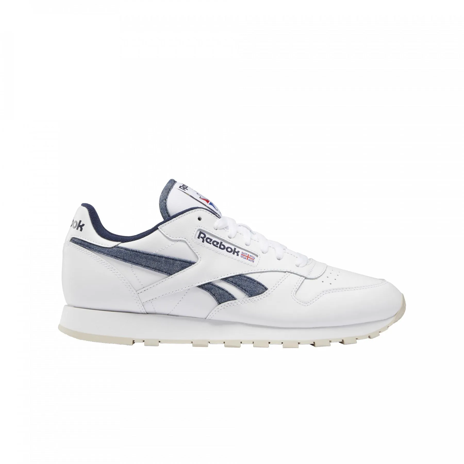 REEBOK CLASSIC LEATHER - WHITE/VECNAVY/STUCCO