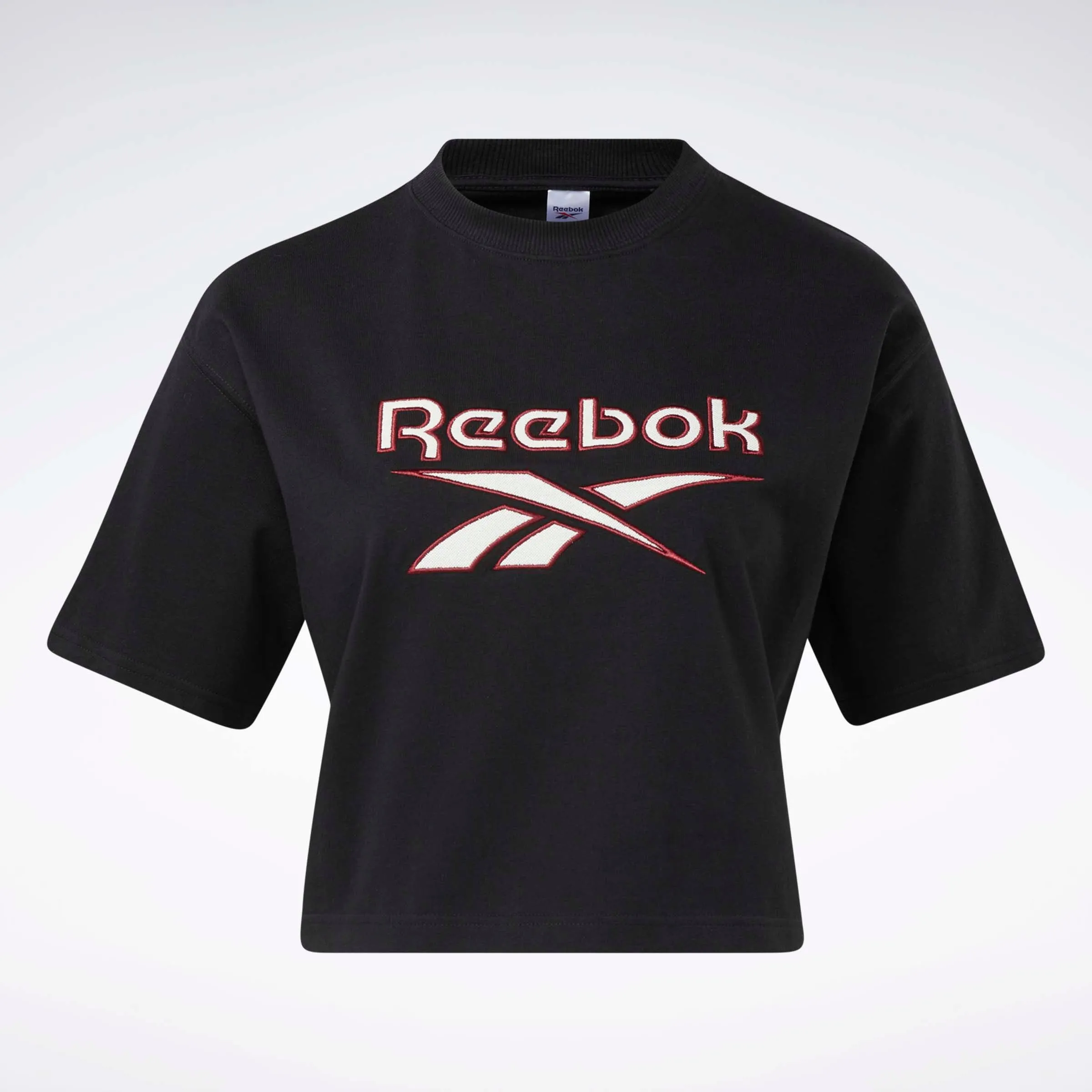 Reebok Classics Big Logo Cropped T-Shirt Black