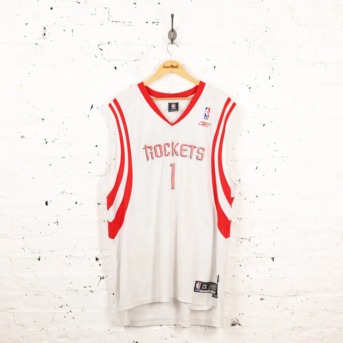 Reebok Houston Rockets McGrady Basketball Jersey - White - XXL