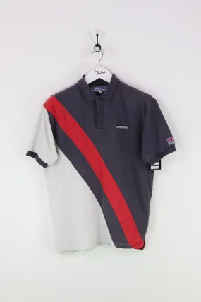 Reebok Polo Shirt Navy/Red/White Medium