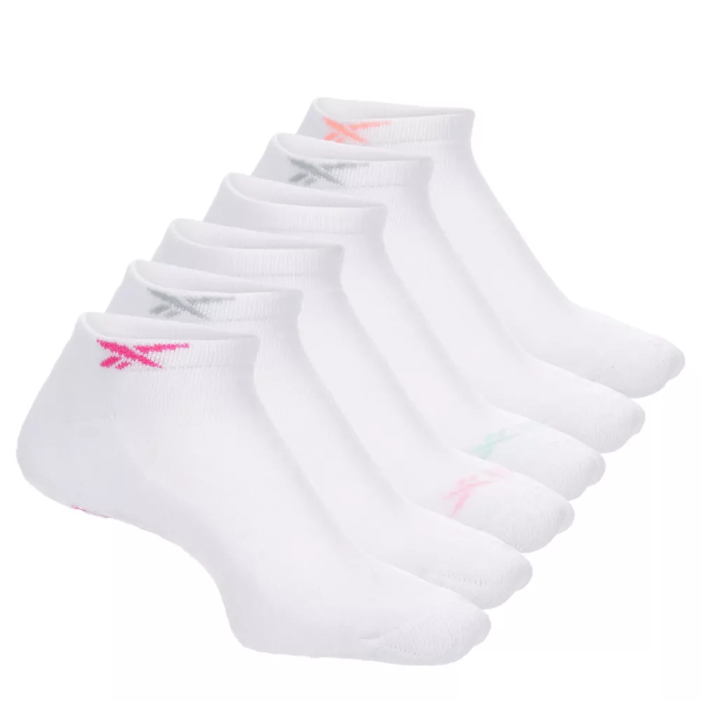 REEBOK  WOMENS LOGO LOW CUT SOCKS 6 PAIRS