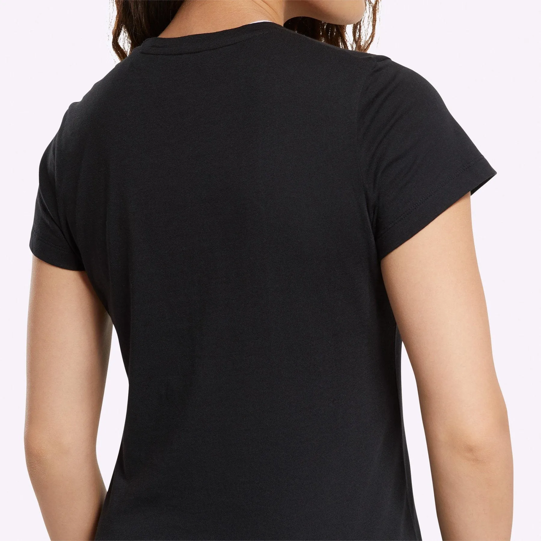 Reebok - Women's Training Essentials Stacked Logo Tee - BLACK