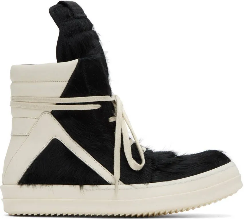 Rick Owens Black Geobasket Sneakers