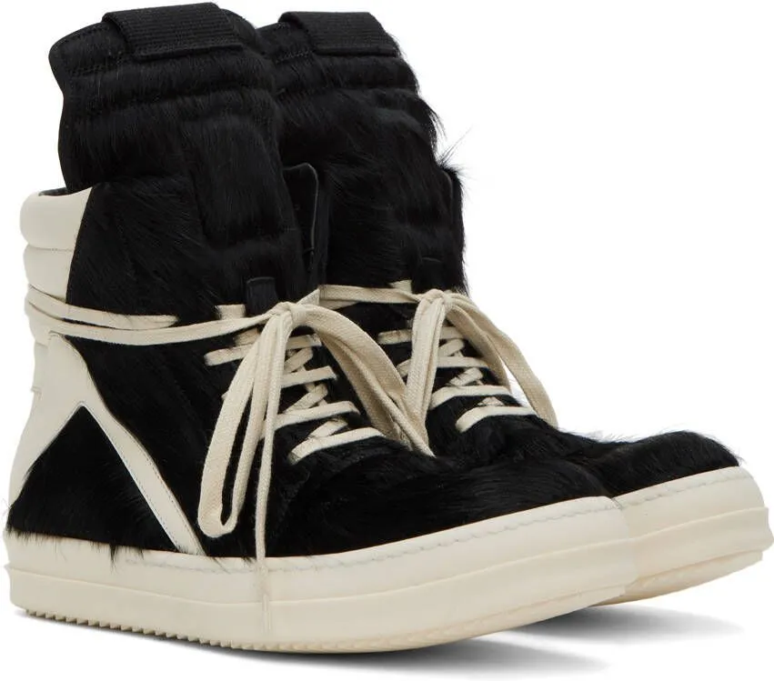 Rick Owens Black Geobasket Sneakers