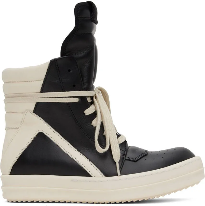 Rick Owens Black Geobasket Sneakers