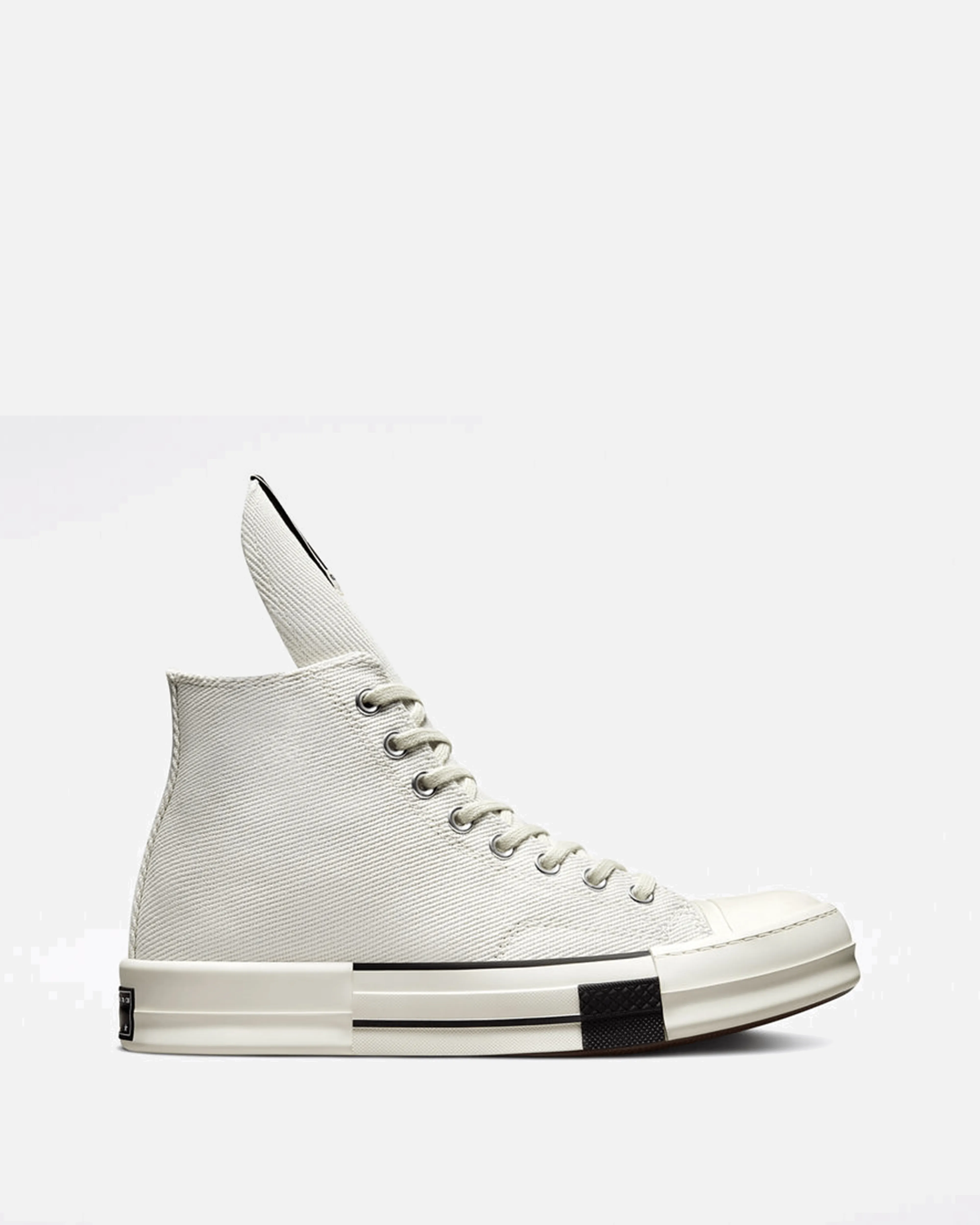 Rick Owens DRKSHDW Converse DRKSTAR Hi in White/White